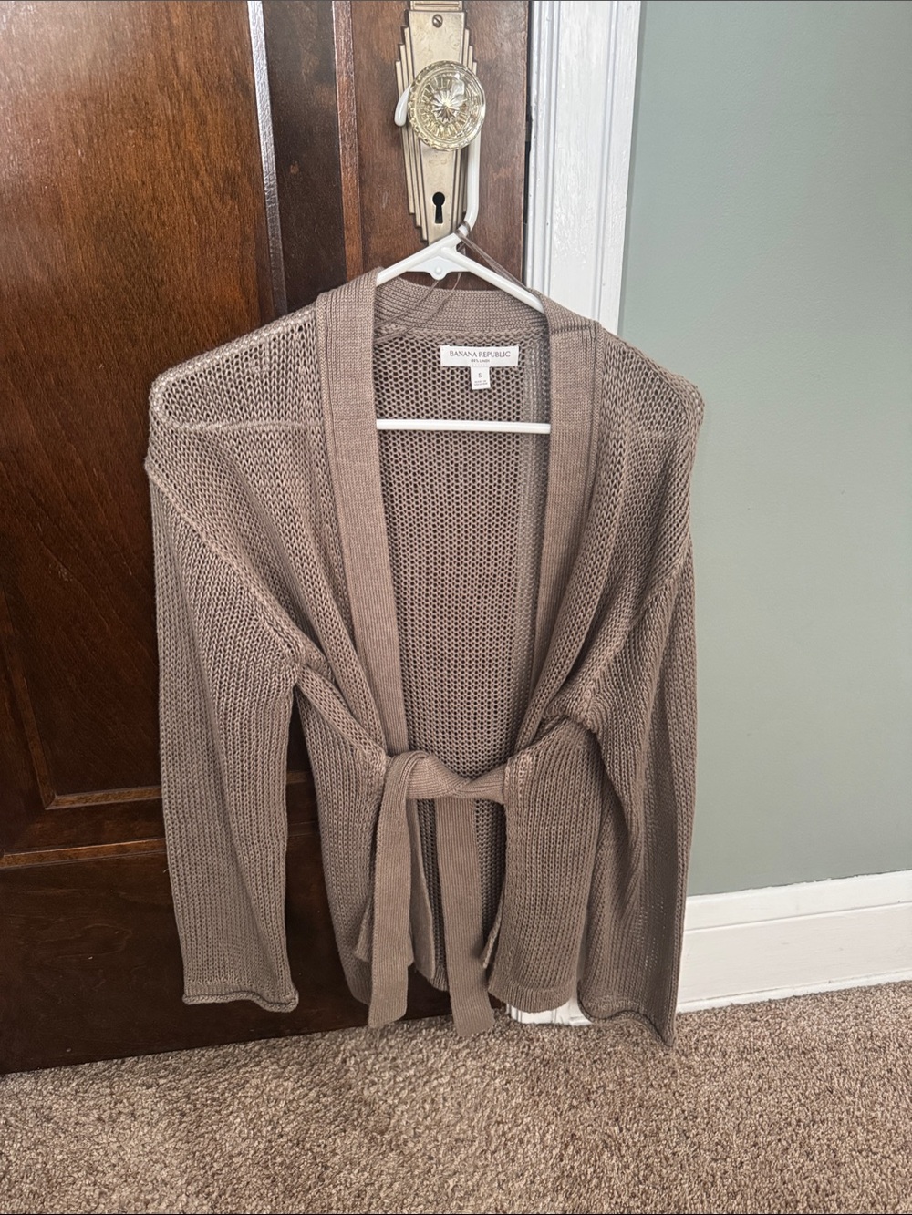 Banana Republic Heirloom 100% Linen Wrap Cardigan - Size Small